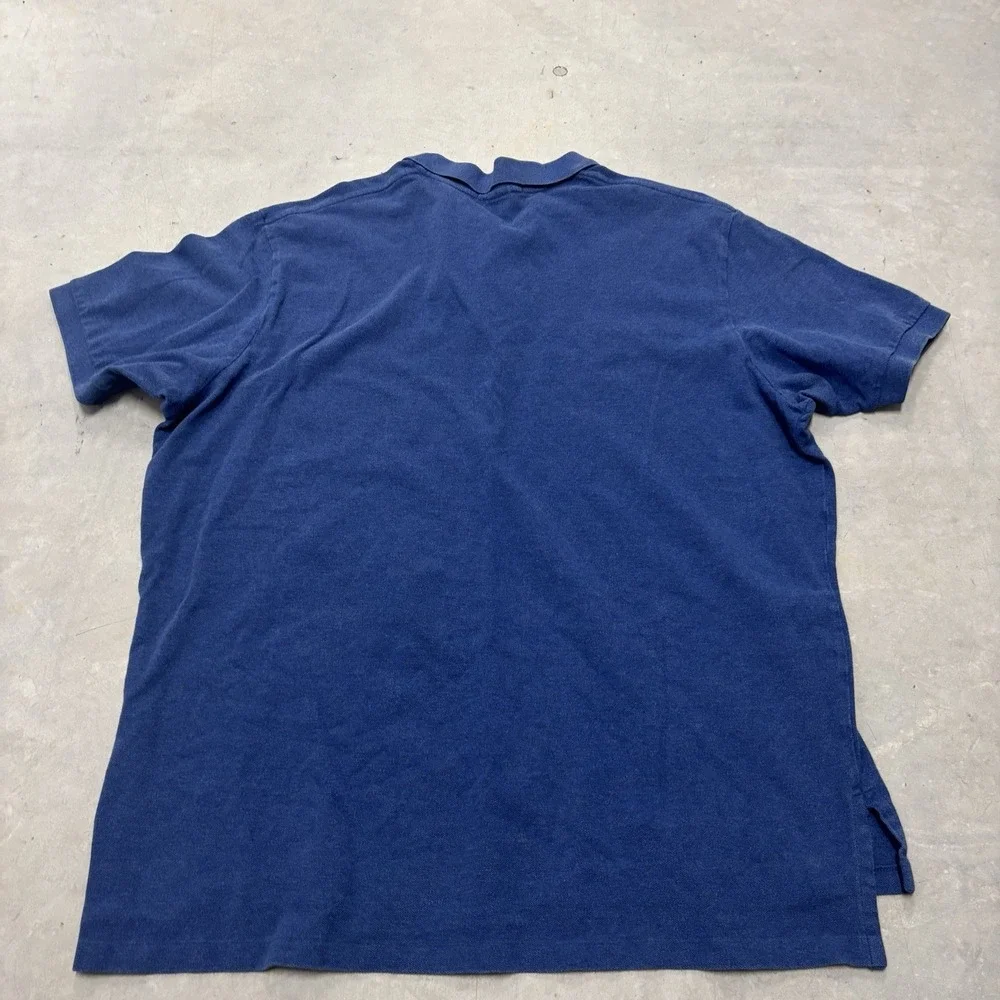 Polo Ralph Lauren Men's‎ XXL Collar Polo Shirt Blue Short Sleeve Pony Preppy